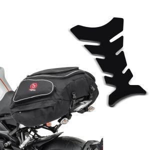 Tankpad Fishbone Tankschutz Aufkleber + Hecktasche passend für Suzuki SV 650 Gepäcktasche hinten X50 50Ltr