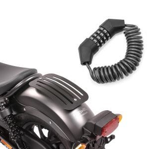 Helmschloss HS1 Zahlenschloss + Gepäckträger passend für Honda Rebel 500 CMX 17-24 Solo Rack
