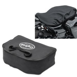 Set: Innentasche passend für Harley Davidson King Tour Pak Topcase 93-24 Craftride + Sitzbankabdeckung passend für Harley Davidson Touring 09-24 Sitz Abdeckung Doppelsitzbank SAW1