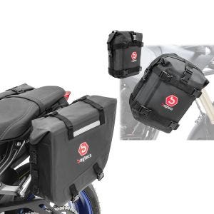 Sacoches cavalières étanches compatible avec Yamaha Tenere 700 WP6 2x15L + paire de sacoches crash bar K4 2x10L