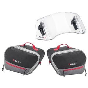 Vario Spoiler Aufsatz passend für Yamaha Tracer 9 / GT Clip-On Puig 20764W klar + Innentaschen Set