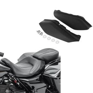 Set: Sitzbank passend für Harley Davidson Road King 09-23 Komfortsitzbank Craftride CV schwarz + Mittelrahmen Windabweiser passend für Harley Davidson Touring 09-23 Hitzeschutz Craftride WA3 schwarz matt