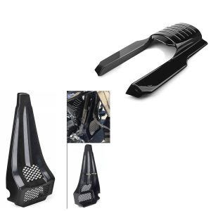 Set: Bugspoiler passend für Harley Davidson Electra Glide Classic 97-13 Kühlerabdeckung Craftride BH1 glänzend schwarz + Kotflügelverlängerung hinten passend für Harley Davidson Electra Glide Standard 96-08 Craftride