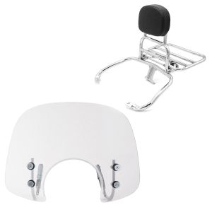 Windschild passend für Vespa GTS 300 / GTS 125 08-20 Windschutzscheibe FS6 klar + Gepäckträger