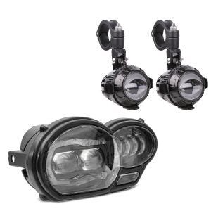 Kit de phares principaux à LED + phares supplémentaires à LED MS1 compatible avec BMW R 1200 GS /Adventure 04-12 Lumitecs