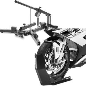Set: Reifenmontiergerät für Motorradreifen 12-21" MD4 ConStands mit Transportständer Easy-Fix bis 21 Zoll sw-matt