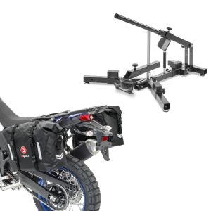 Set: Démonte pneu moto 12-21" MD4 ConStands avec Sacoches cavalières moto laterales etanches WP8 2x30L