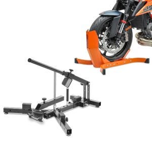 Set: Reifenmontiergerät für Motorradreifen 12-21" MD4 ConStands mit Motorradwippe Easy-Plus bis 21 Zoll orange