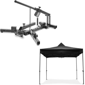 Set: Démonte pneu moto 12-21" MD4 ConStands avec Pavillion pliable 3x3m / tente de course pour la piste noir
