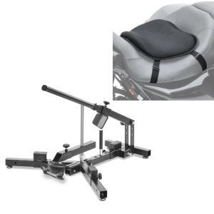 Set: Démonte pneu moto 12-21" MD4 ConStands avec Moto Gel coussin de selle L coussin confort universel noir