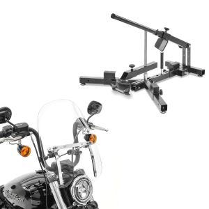 Set: Démonte pneu moto 12-21" MD4 ConStands avec Moto Paré-Brise CW1 pour Chopper Cruiser et Custombikes clair