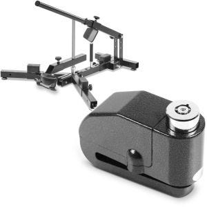 Set: Démonte pneu moto 12-21" MD4 ConStands avec Antivol bloque disque Alarme 120dB BS-Motoparts Moto antivol noir