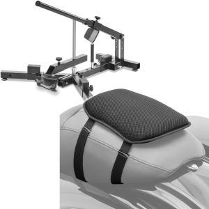 Set: Démonte pneu moto 12-21" MD4 ConStands avec Moto Gel Coussin de selle S coussin confort universel noir
