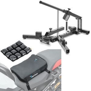 Set: Démonte pneu moto / changeur de pneus 12-21" MD4 ConStands avec Moto Coussin d'air Air Deluxe S noir