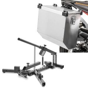 Set: Démonte pneu moto / changeur de pneus 12-21" MD4 ConStands avec Moto Valise latérale en aluminium Atlas 36Ltr