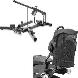 Set: Démonte pneu moto 12-21" MD4 ConStands avec Sacoche de sissybar pour motos custom sac rouleau arrière DB4
