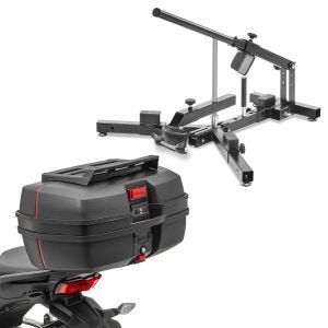 Set: Démonte pneu moto 12-21" MD4 ConStands avec Top Case Moto DK45 universel 45 Litres avec porte-bagages