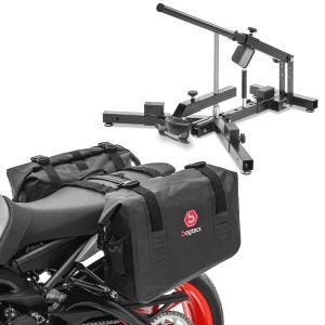 Set: Démonte pneu moto 12-21" MD4 ConStands avec Sacoches cavalières laterales etanches WD1 2x43l