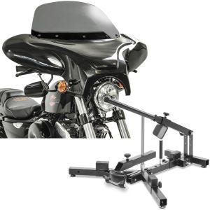 Set: Carenage Batwing pour Chopper et Custombikes en fumé clair Craftride avec Démonte pneu moto 12-21" MD4