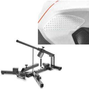 Set: Démonte pneu moto / changeur de pneus 12-21" MD4 ConStands avec Protège réservoir lateral moto Grip M transp.