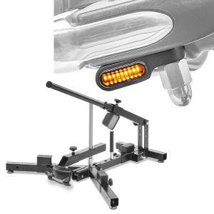 Set: Démonte pneu moto 12-21" MD4 ConStands avec LED Clignotants pour guidon Indicateurs Universels XS teinté