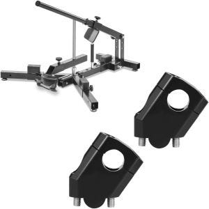 Set: Démonte pneu moto 12-21" MD4 ConStands avec Rehausseurs de guidon 40mm noir Alu pour guidons avec Ø 22mm 7/8"