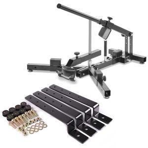 Set: Démonte pneu moto / changeur de pneus 12-21" MD4 ConStands avec Moto Supports pour Sacoches Cavalières Rigides noir