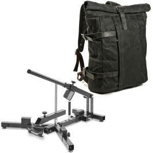 Set: Démonte pneu moto 12-21" MD4 ConStands avec Sac à dos moto Canvas VR2 Sacoche moto Vintage 20Ltr Retro noir
