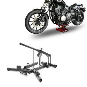 Set: Démonte pneu moto 12-21" MD4 ConStands avec Moto Pont elevateur ciseaux Mid-lift M noir 500kg en rouge