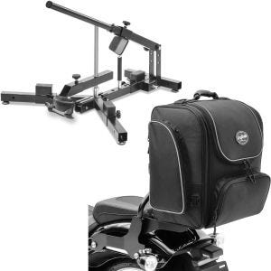 Set: Démonte pneu moto / changeur de pneus 12-21" MD4 ConStands avec Moto Sacoche Sissybar arrière TM4 39-49 Litres noir