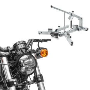 Set: Démonte pneu moto / changeur de pneus 12-21" ConStands MD4Z + Phare LED 5,75" compatible avec Harley Davidson Feux avant Noir Craftride