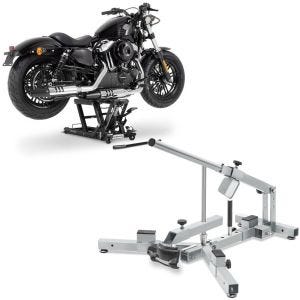 Set: elevateur ciseaux Mid-lift L compatible avec moto custom et Chopper 680kg noir ConStands avec Démonte pneu moto 12-21" MD4Z CB38691