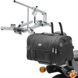 Set: Démonte pneu moto 12-21" MD4Z ConStands avec Moto Sacoche Arrière RB1 24-30Ltr pour retro bikes noir