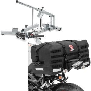 Set: Démonte pneu moto 12-21" MD4Z ConStands avec Moto Sacoche de Selle arrière SX70 70Ltr etanche noir