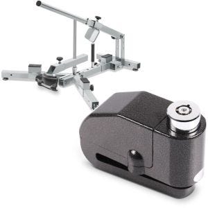 Set: Démonte pneu moto 12-21" MD4Z ConStands avec Antivol bloque disque Alarme 120dB BS-Motoparts Moto antivol noir