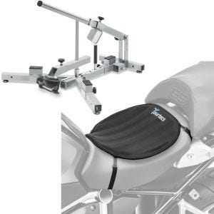 Set: Démonte pneu moto 12-21" MD4Z ConStands avec Moto Gel Coussin de selle Néoprène L coussin confort noir