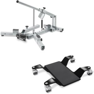 Set: Démonte pneu moto 12-21" MD4Z ConStands avec Chariot Range pour béquille centrale Mover II, max. 320 kg, noir