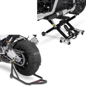 Set: Moto Couvertures Chauffantes Billown 60-80-95 °C 17" nr ConStands avec Pont Mid-lift XL Cric hydraulique 500kg nr