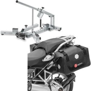 Set: Démonte pneu moto 12-21" MD4Z ConStands avec Sacoches cavalières laterales etanches RB25 fermeture à enroulement