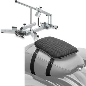 Set: Démonte pneu moto 12-21" MD4Z ConStands avec Moto Gel Coussin de selle S coussin confort universel noir