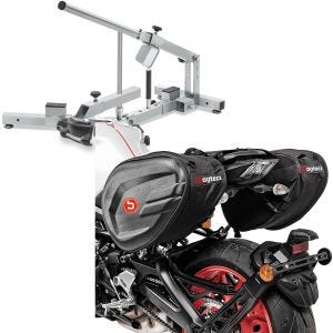 Set: Reifenmontiergerät für Motorradreifen 12-21" MD4Z ConStands mit Seitentaschen CRB 40-60 Liter Volumen Softshell