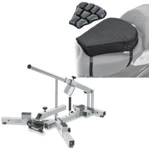 Set: Démonte pneu moto 12-21" MD4Z ConStands avec Moto Coussin d'air Air M Coussin de Selle confort noir