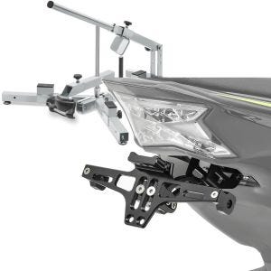 Set: Démonte pneu moto / changeur de pneus 12-21" MD4Z ConStands avec Support de Plaque Moto NH2 + éclairage LED