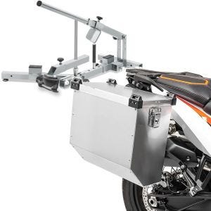 Set: Démonte pneu moto / changeur de pneus 12-21" MD4Z ConStands avec Moto Valise latérale en aluminium Atlas 36Ltr