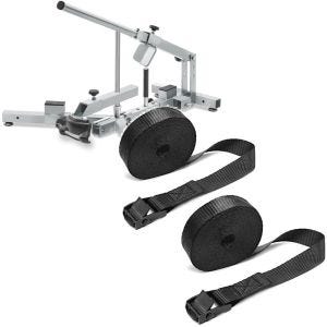 Set: Reifenmontiergerät für Motorradreifen 12-21" MD4Z ConStands mit Motorrad Spanngurt SetZurrgurte 150cm 2 Stück in sw