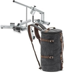 Set: Démonte pneu moto / changeur de pneus 12-21" MD4Z ConStands avec Sac à dos moto Canvas VG8 Vintage 35Ltr Retro noir