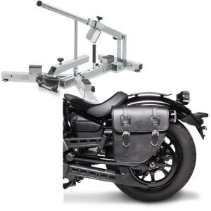 Set: Démonte pneu moto 12-21" MD4Z ConStands avec Moto Sacoche gauche Texas 10Ltr Valise pour Chopper noir