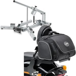 Set: Démonte pneu moto / changeur de pneus 12-21" MD4Z ConStands avec Moto Sissy Bar Sacoche arrière TM2 14 Litres noir
