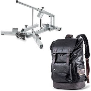 Set: Démonte pneu moto 12-21" MD4Z ConStands avec Sac à dos moto RL3 Sacoche de selle arrière Vintage 24Ltr noir