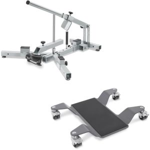 Set: Démonte pneu moto 12-21" MD4Z ConStands avec Chariot Range pour béquille centrale Mover II, max. 320 kg, gris